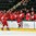 GRAND FORKS, NORTH DAKOTA - APRIL 17: Denmark's Christian Mathiasen #17 celebrates at the bench after a first period goal against Finland during preliminary round action at the 2016 IIHF Ice Hockey U18 World Championship. (Photo by Minas Panagiotakis/HHOF-IIHF Images)

